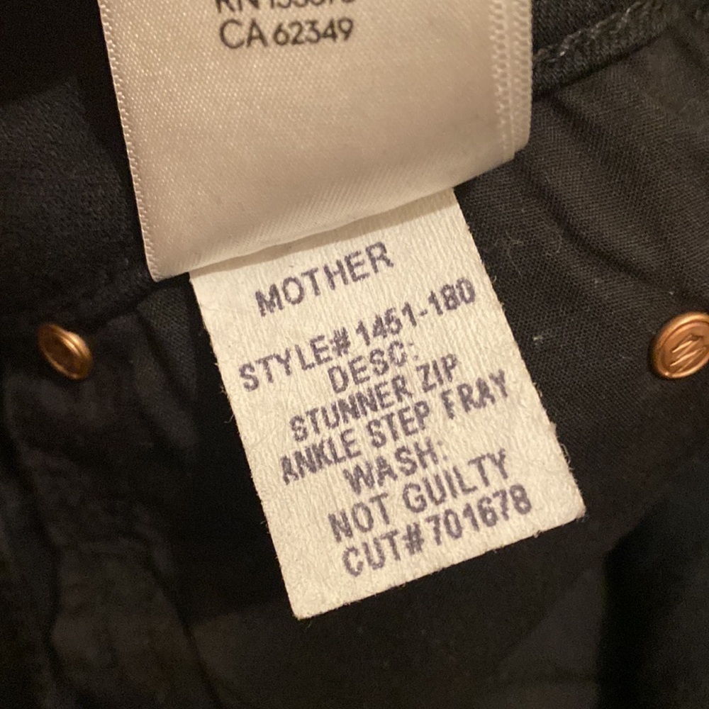 Mother stunner zip ankle step gray not guilty black jeans . Size 25. - Picture 12 of 15